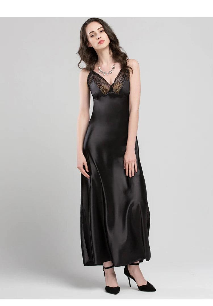 Nuisette Longue en Satin