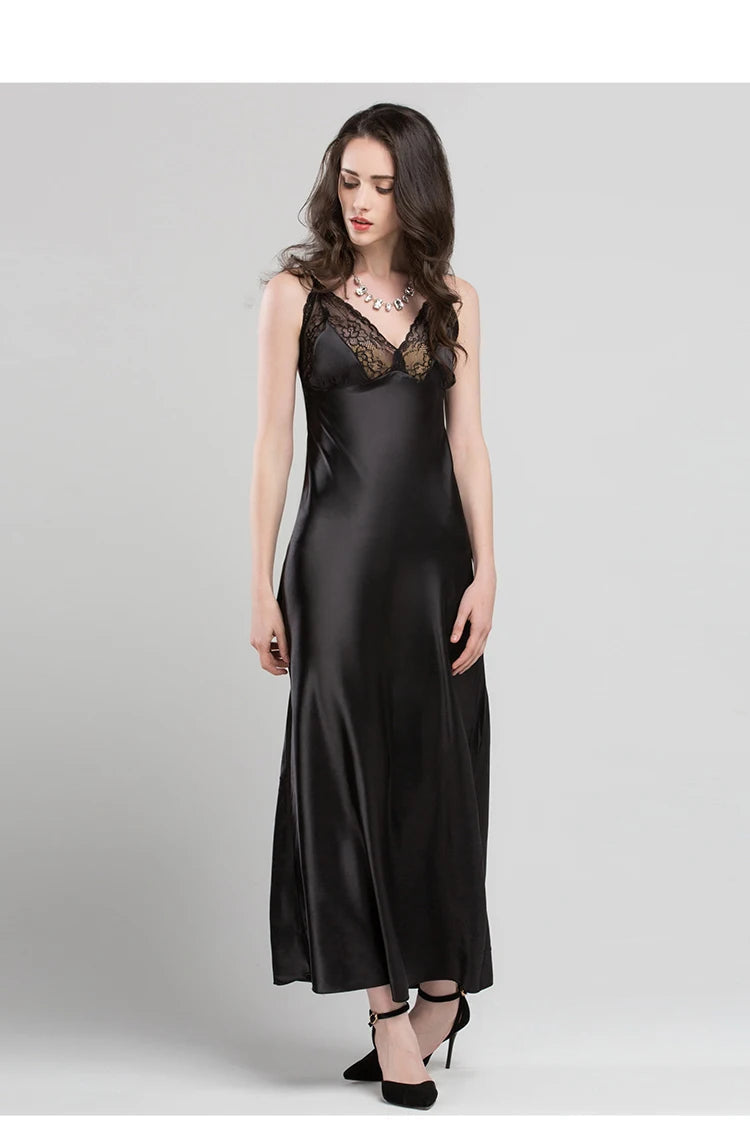 Nuisette Longue en Satin