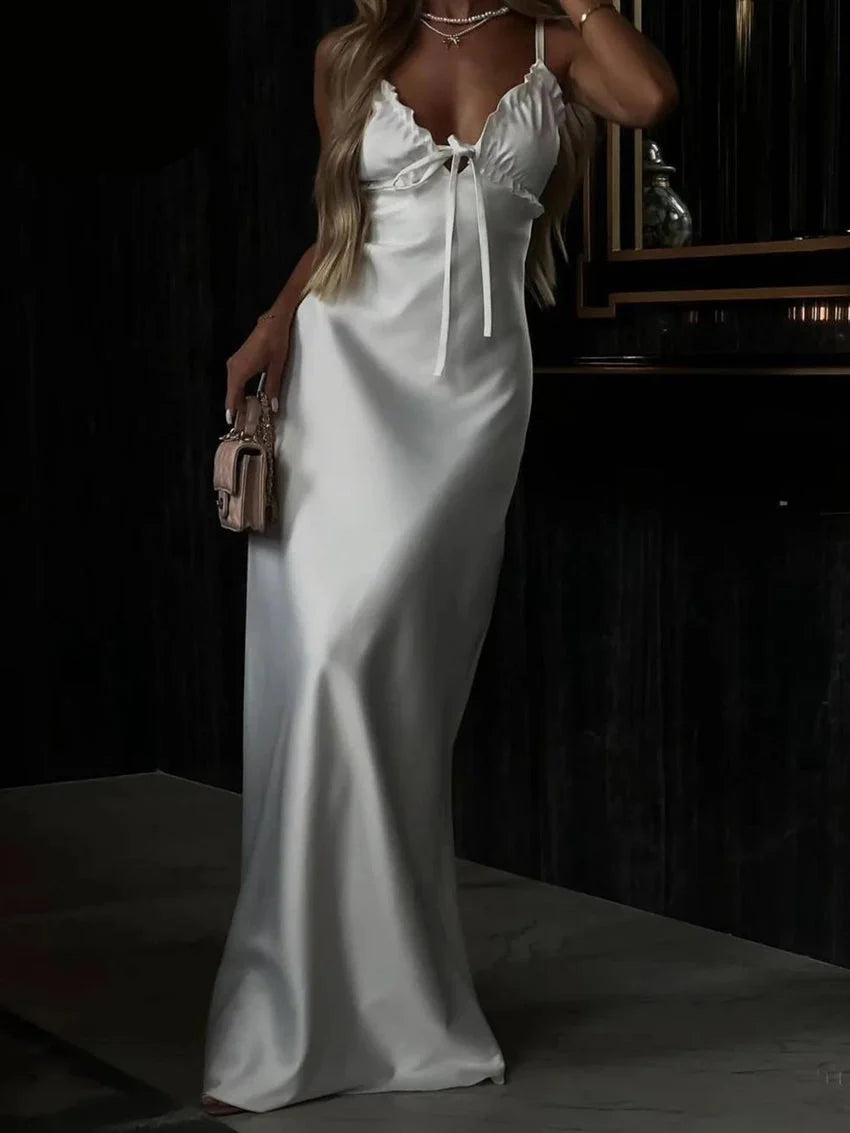Robe en Satin Blanc