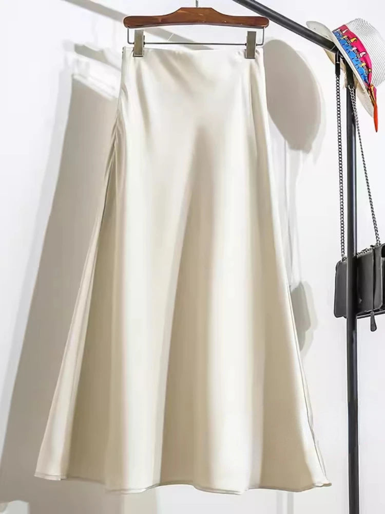 Jupe Satin Ecru