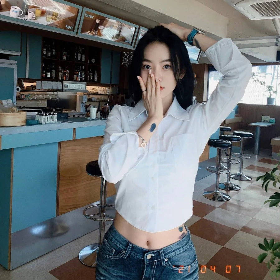Satin Crop Blouse