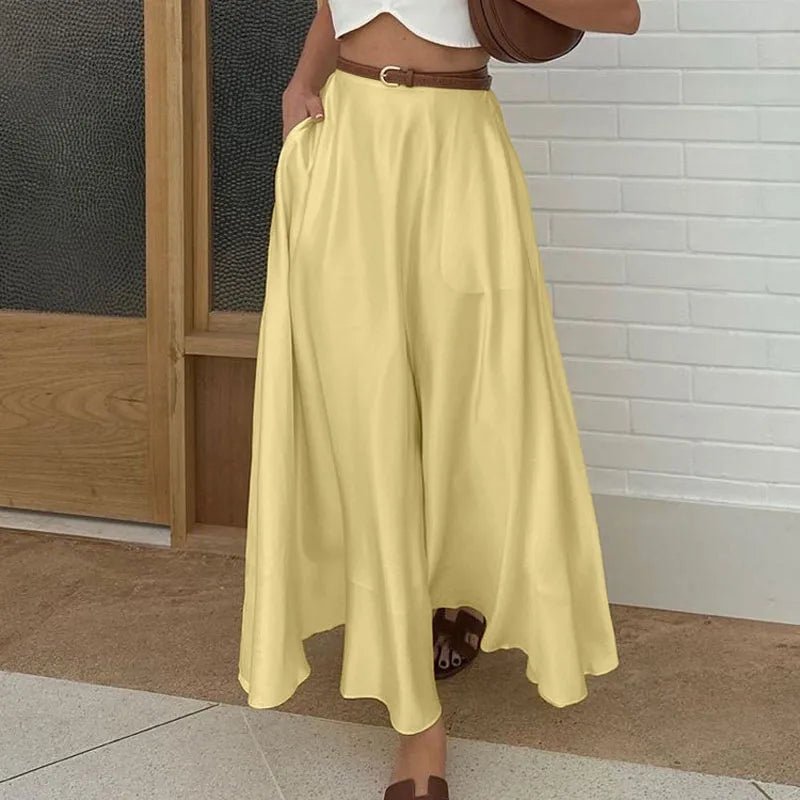 Jupe Satin Jaune