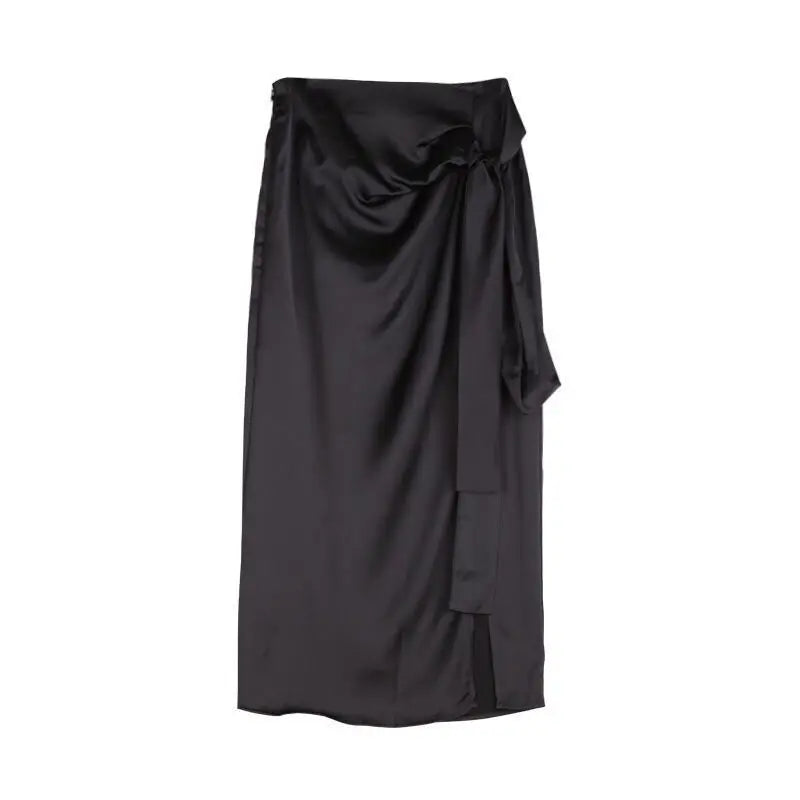 Jupe en Satin Bordeaux