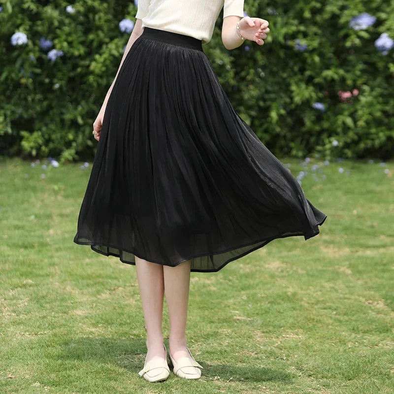 Jupe Satin Midi