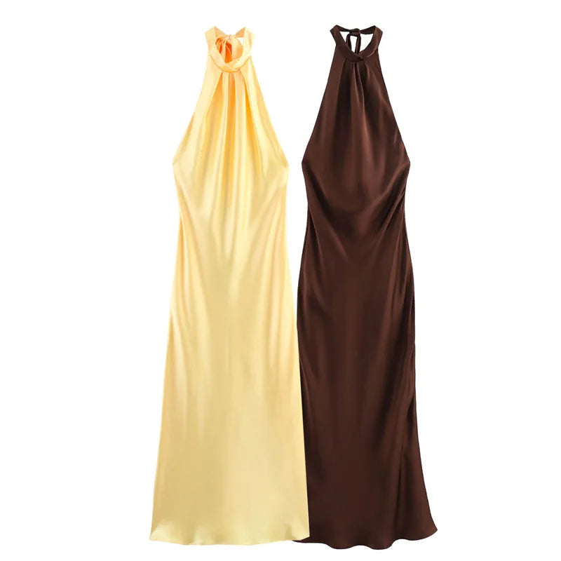 Robe Longue en Satin