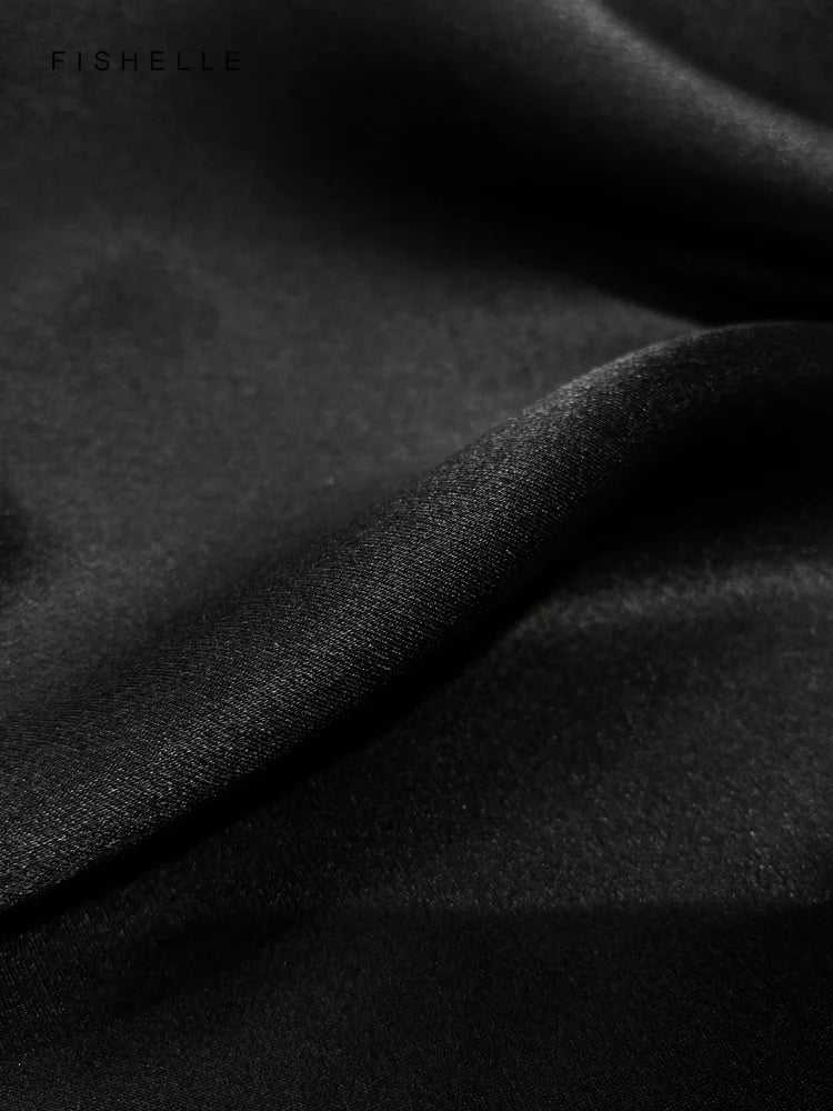 Foulard en Satin Noir