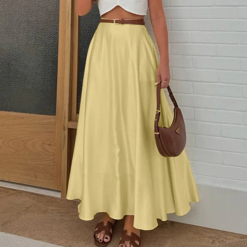 Jupe Satin Jaune