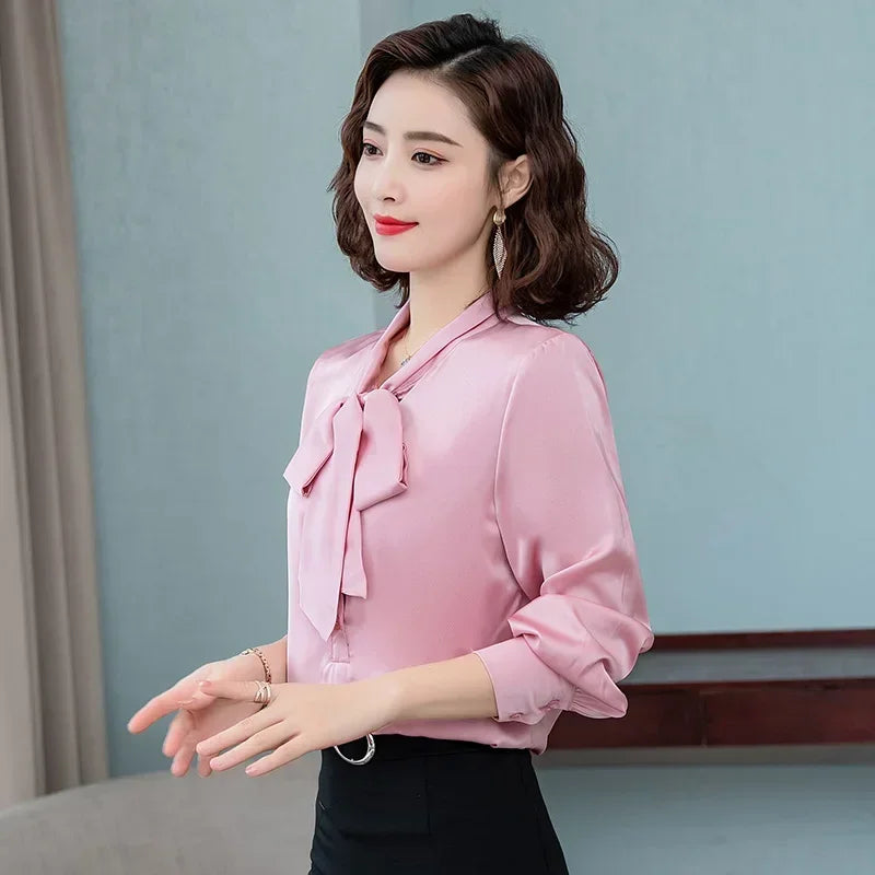 Blouse Satin Rose