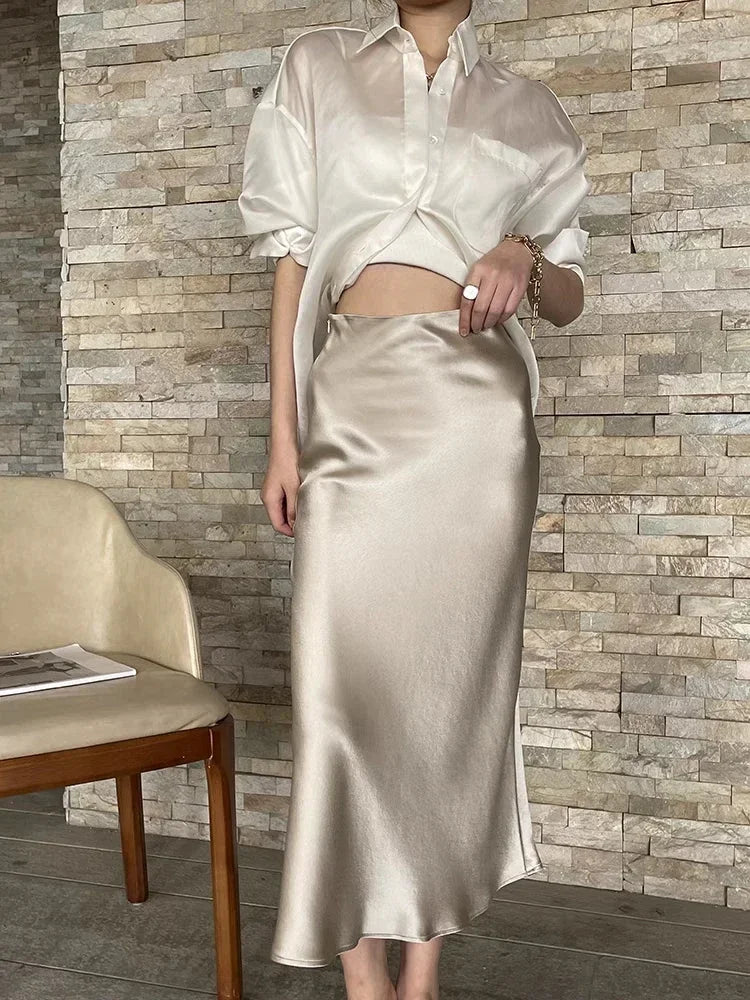 Jupe Satin Champagne