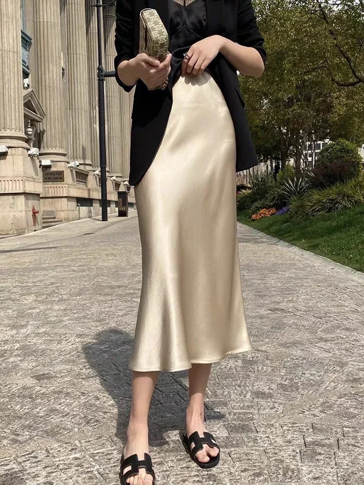 Jupe Satin Champagne