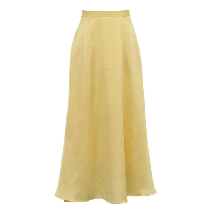 Jupe Satin Jaune