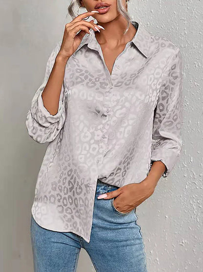 Léopard Satin Blouse
