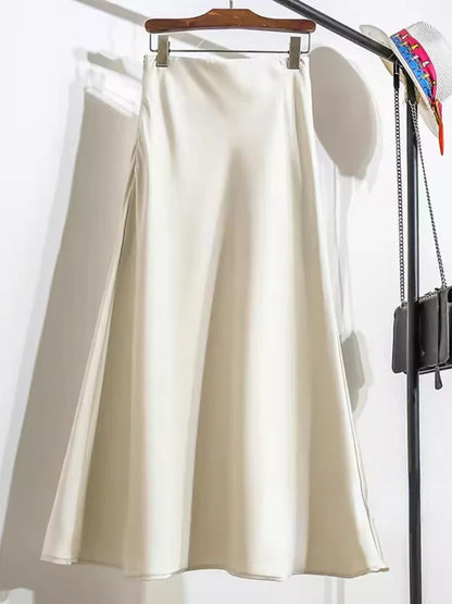Jupe Satin Ecru