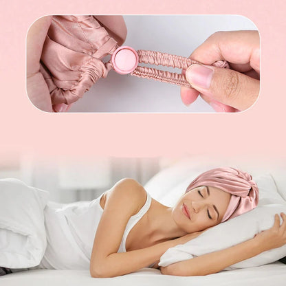 Bonnet en Satin Rose