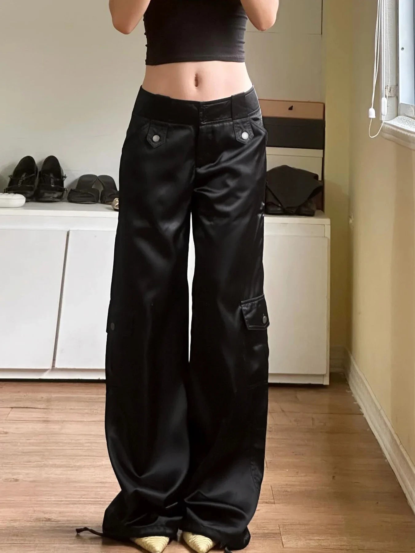 Pantalon Cargo Satin