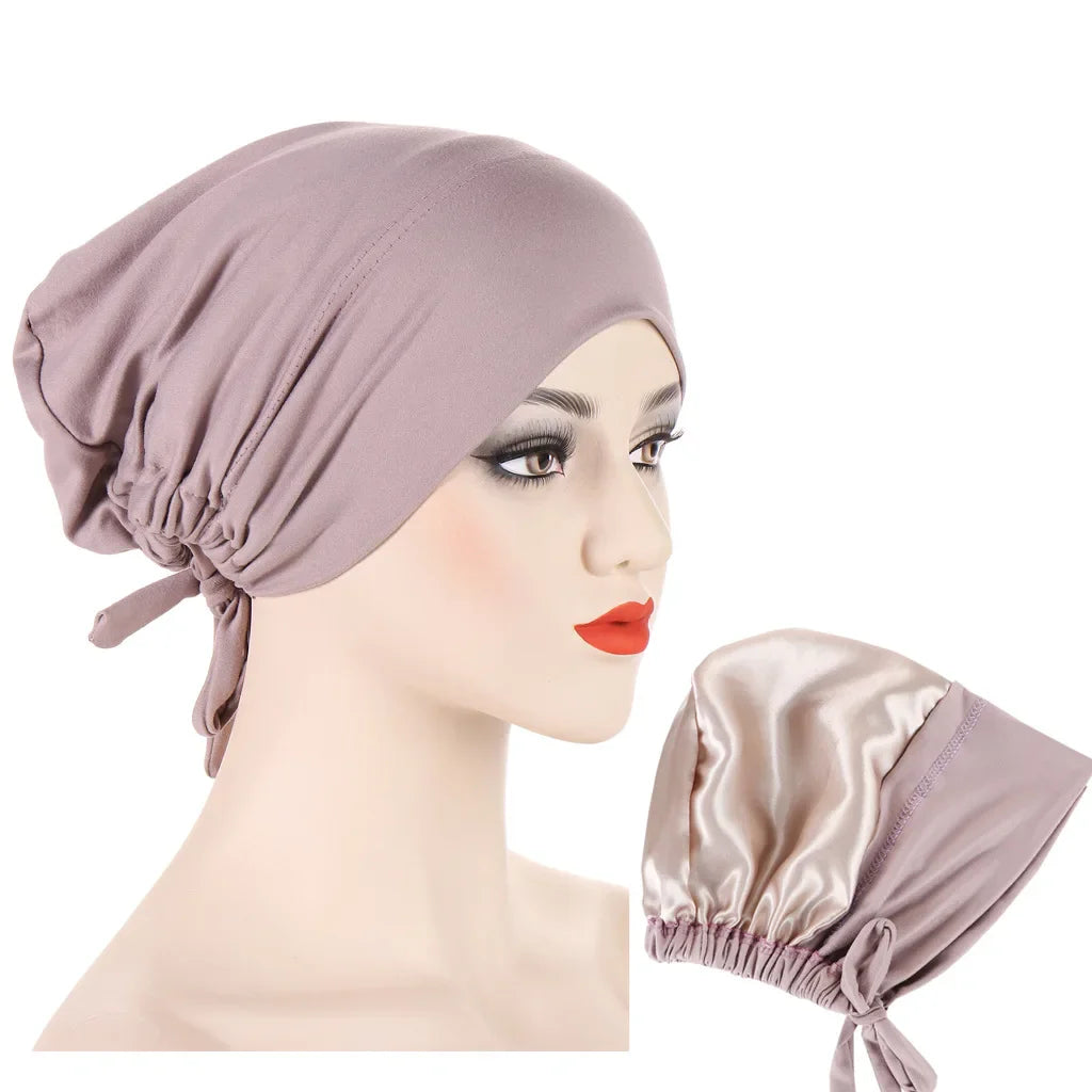 Bonnet en Satin Hijab