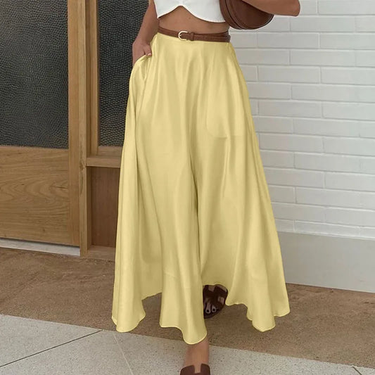 Jupe Satin Jaune