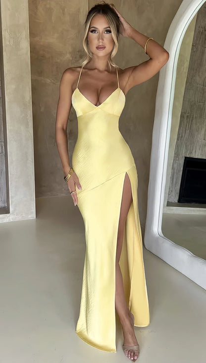 Robe en Satin Dos Nu