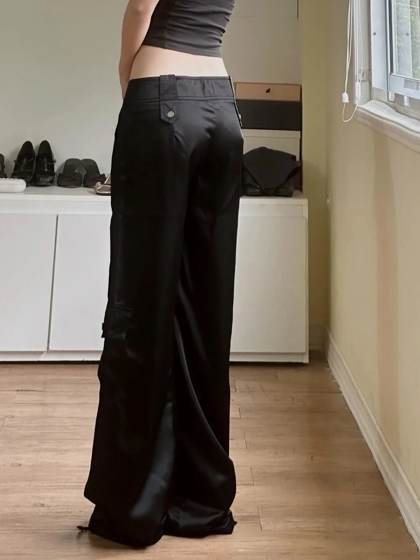 Pantalon Cargo Satin