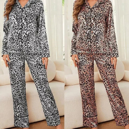 Pyjama Satin Léopard