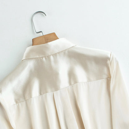 Chemise en Satin Beige
