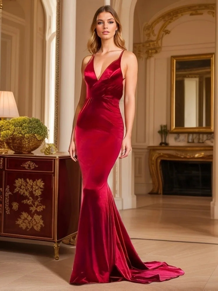Robe Bordeaux en Satin