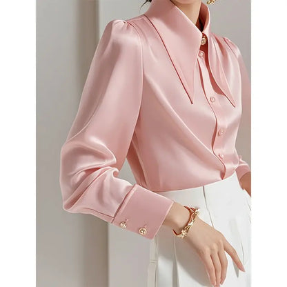 Chemise en Satin Rose