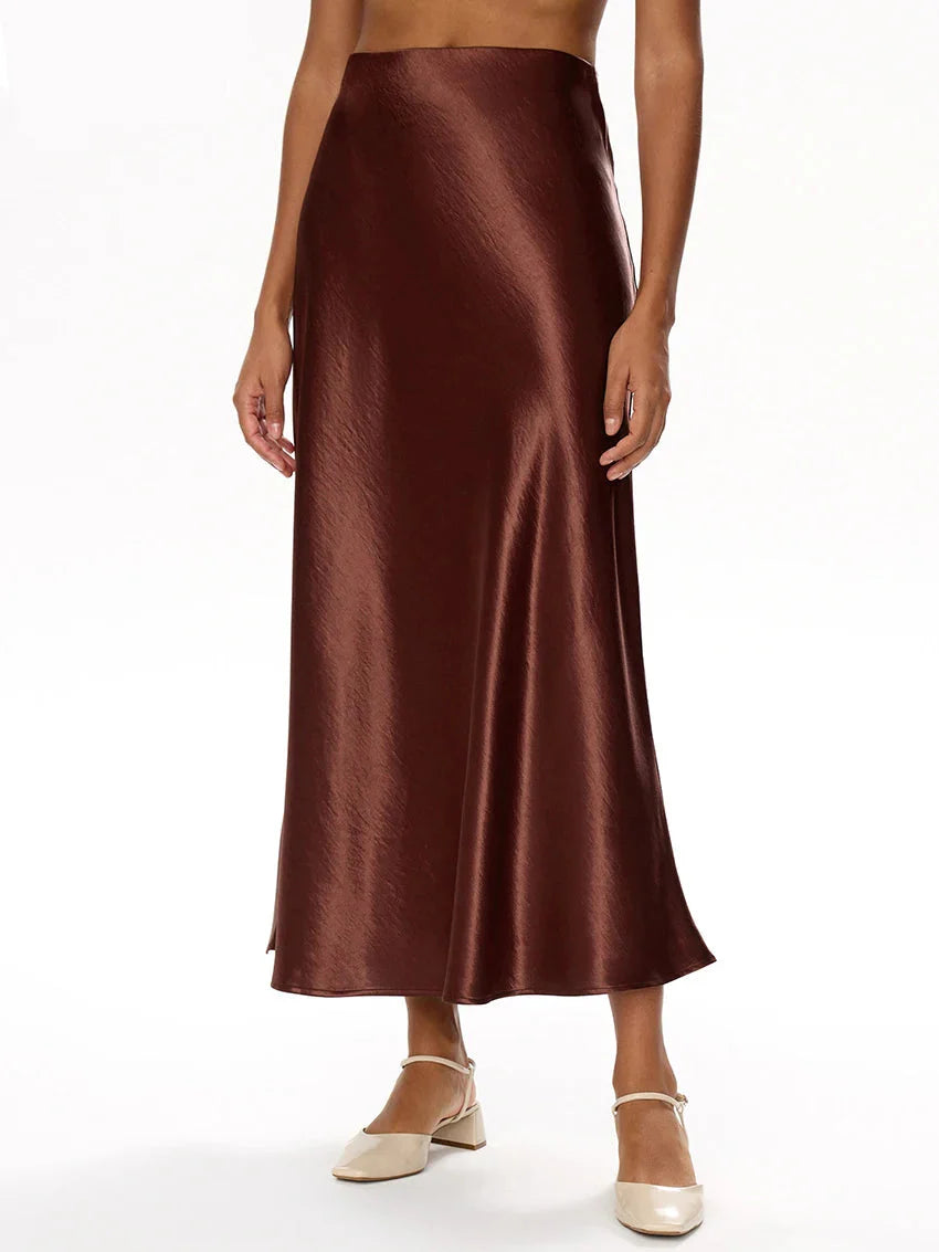 Jupe Marron Satin