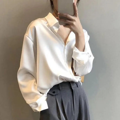Blouse Blanche Satin