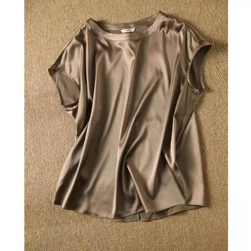 Blouse Satin Manche Courte