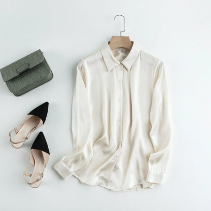 Chemise en Satin Beige