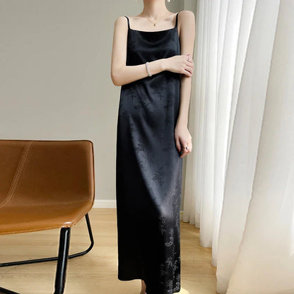 Simple Robe en Satin Longue