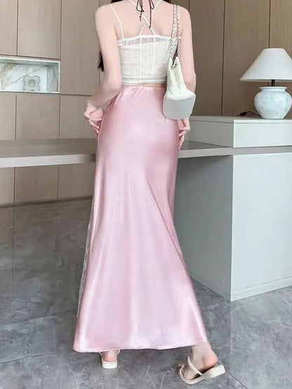 Jupe Satin et Dentelle