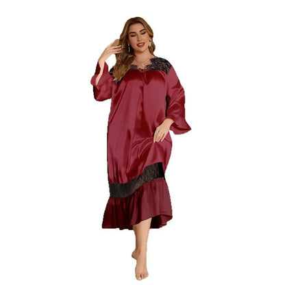 Chemise de Nuit en Satin Grande Taille