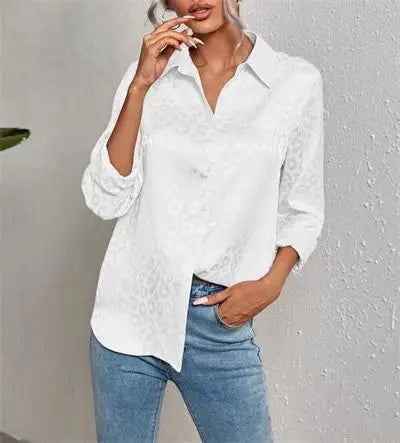 Léopard Satin Blouse