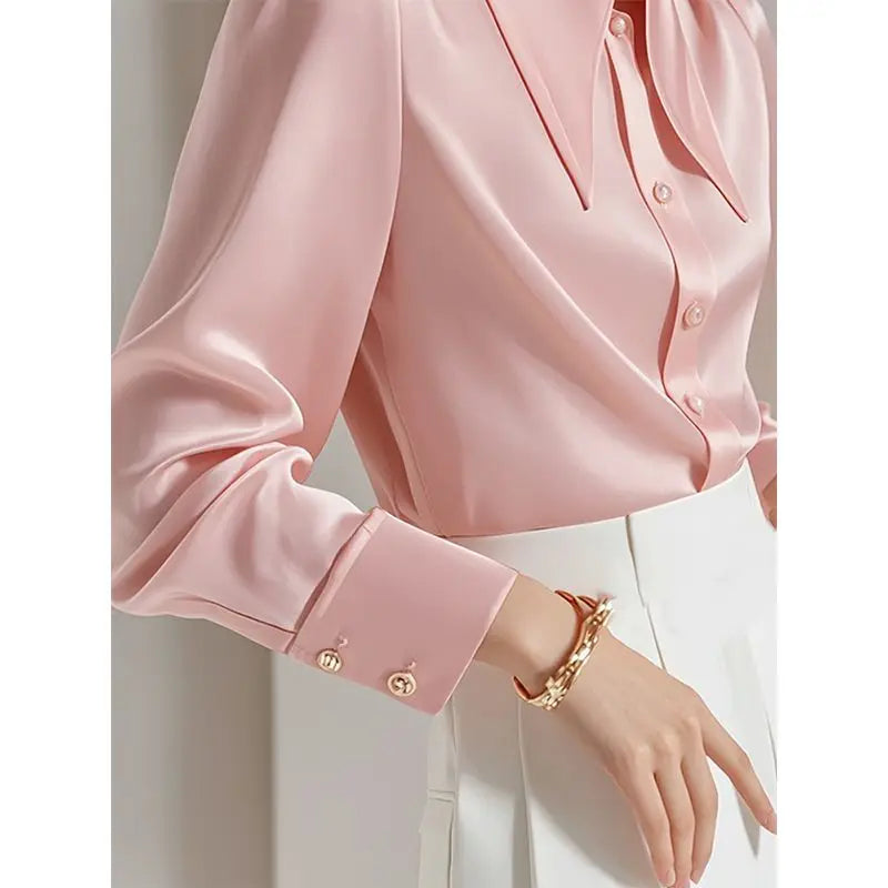 Chemise en Satin Rose