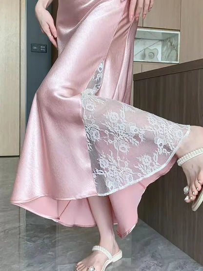 Jupe Satin et Dentelle