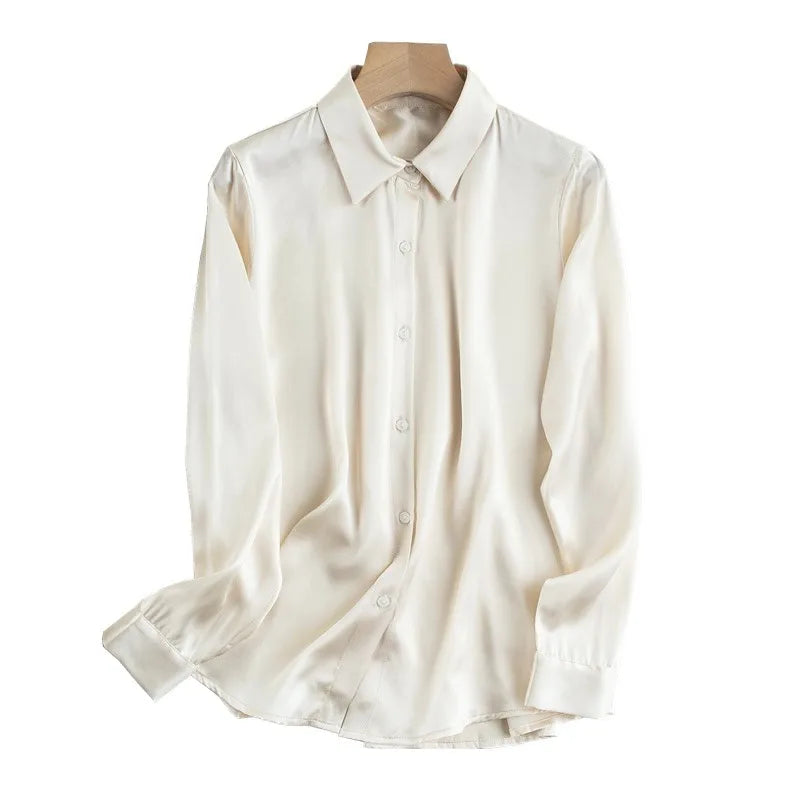 Chemise en Satin Beige