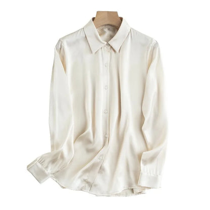 Chemise en Satin Beige