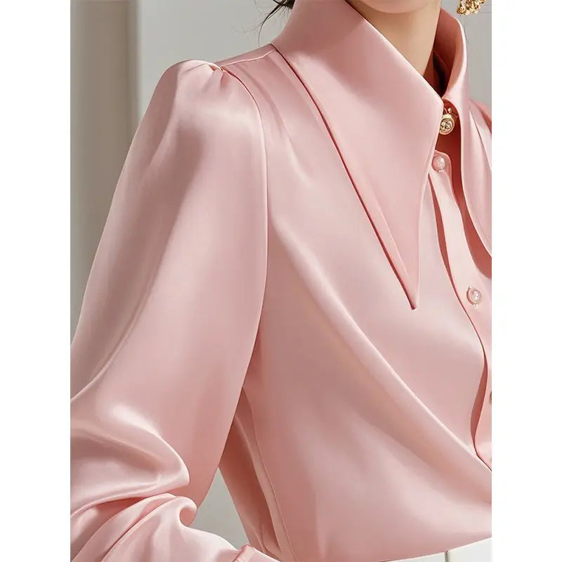 Chemise en Satin Rose