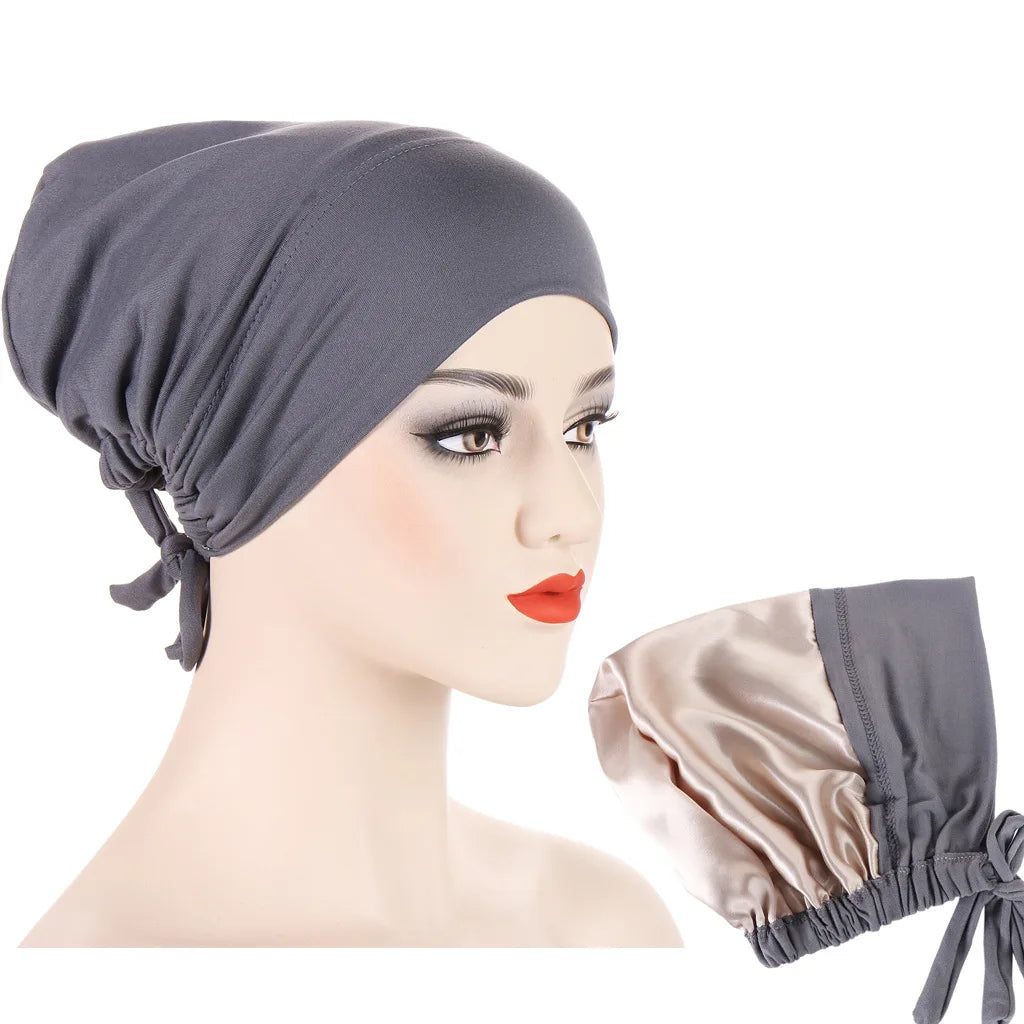 Bonnet en Satin Hijab