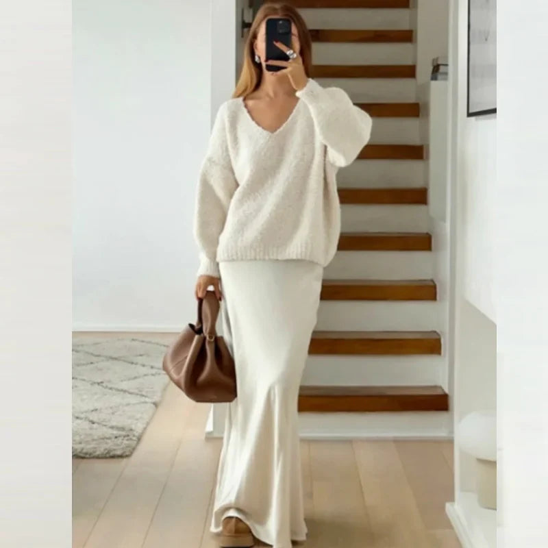 Jupe Satinée Longue