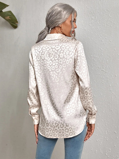 Léopard Satin Blouse