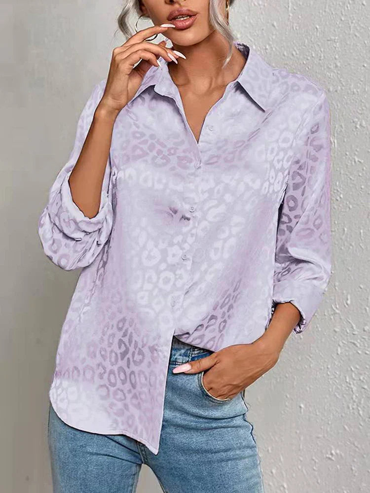 Léopard Satin Blouse
