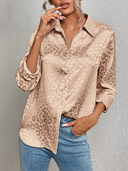 Léopard Satin Blouse