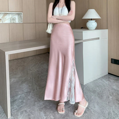 Jupe Satin et Dentelle