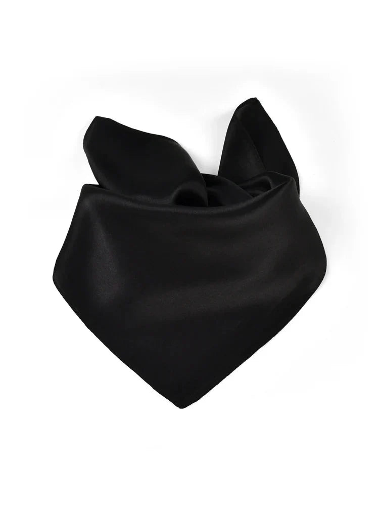 Foulard en Satin Noir