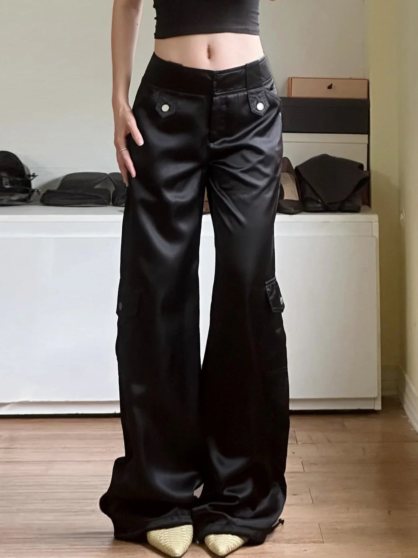 Pantalon Cargo Satin