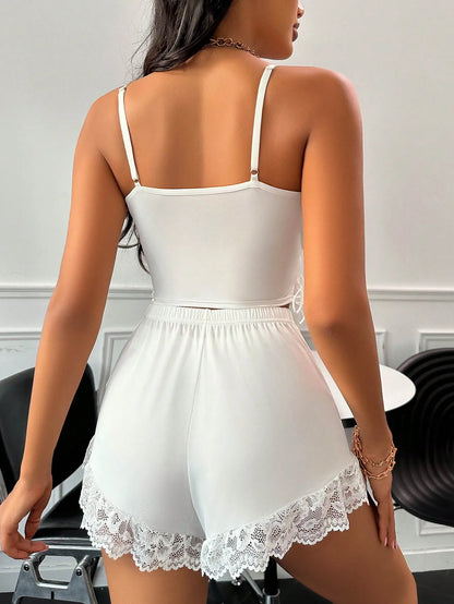 Pyjama Satin Blanc