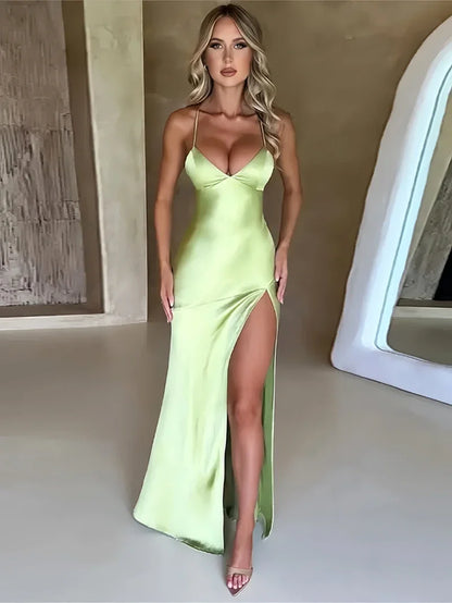 Robe en Satin Dos Nu